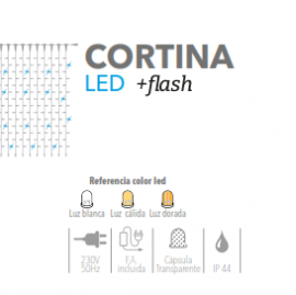 CORTINA LED + FLASH 1.30 X 1.50 MTS