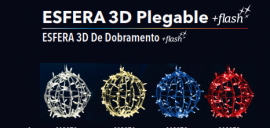 ESFERAS 3D PLEGABLES +FLASH VARIOS COLORES  30 CENTIMETROS